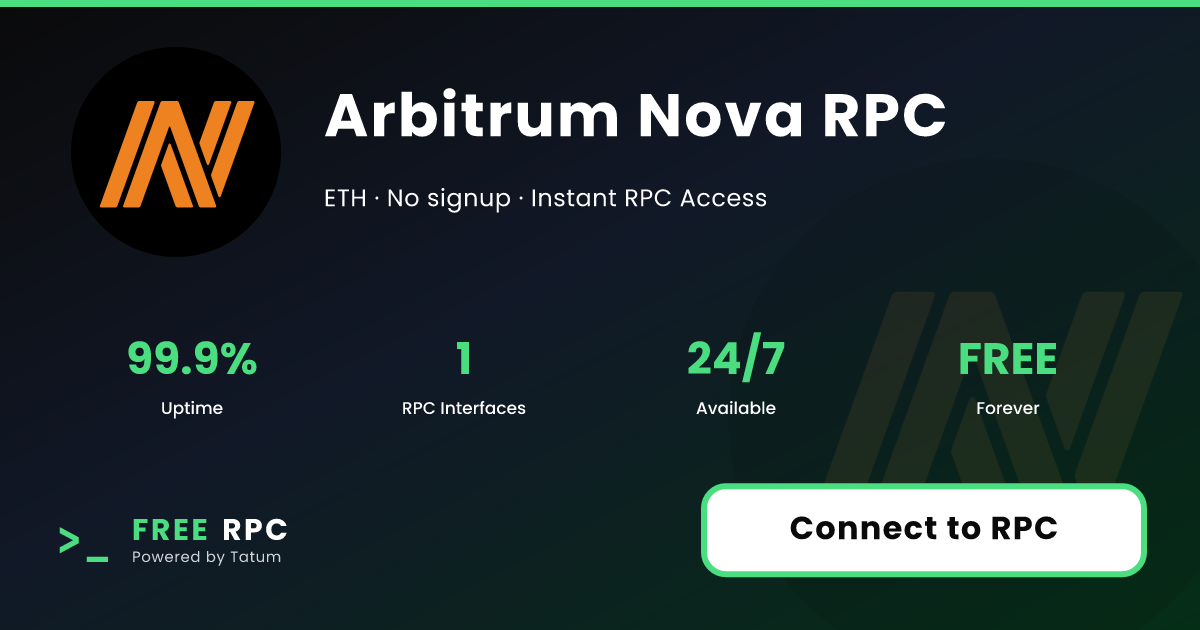 Free Arbitrum Nova RPC: Mainnet | FREERPC.com