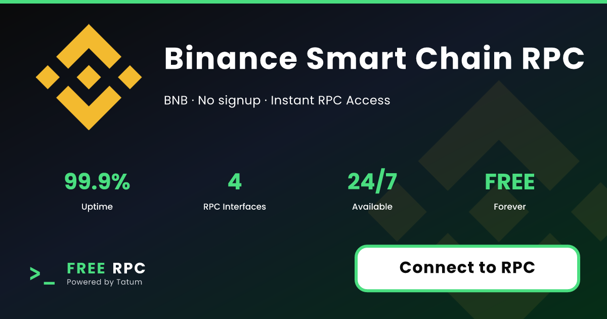 Free Binance Smart Chain RPC: Mainnet, Testnet | FREERPC.com